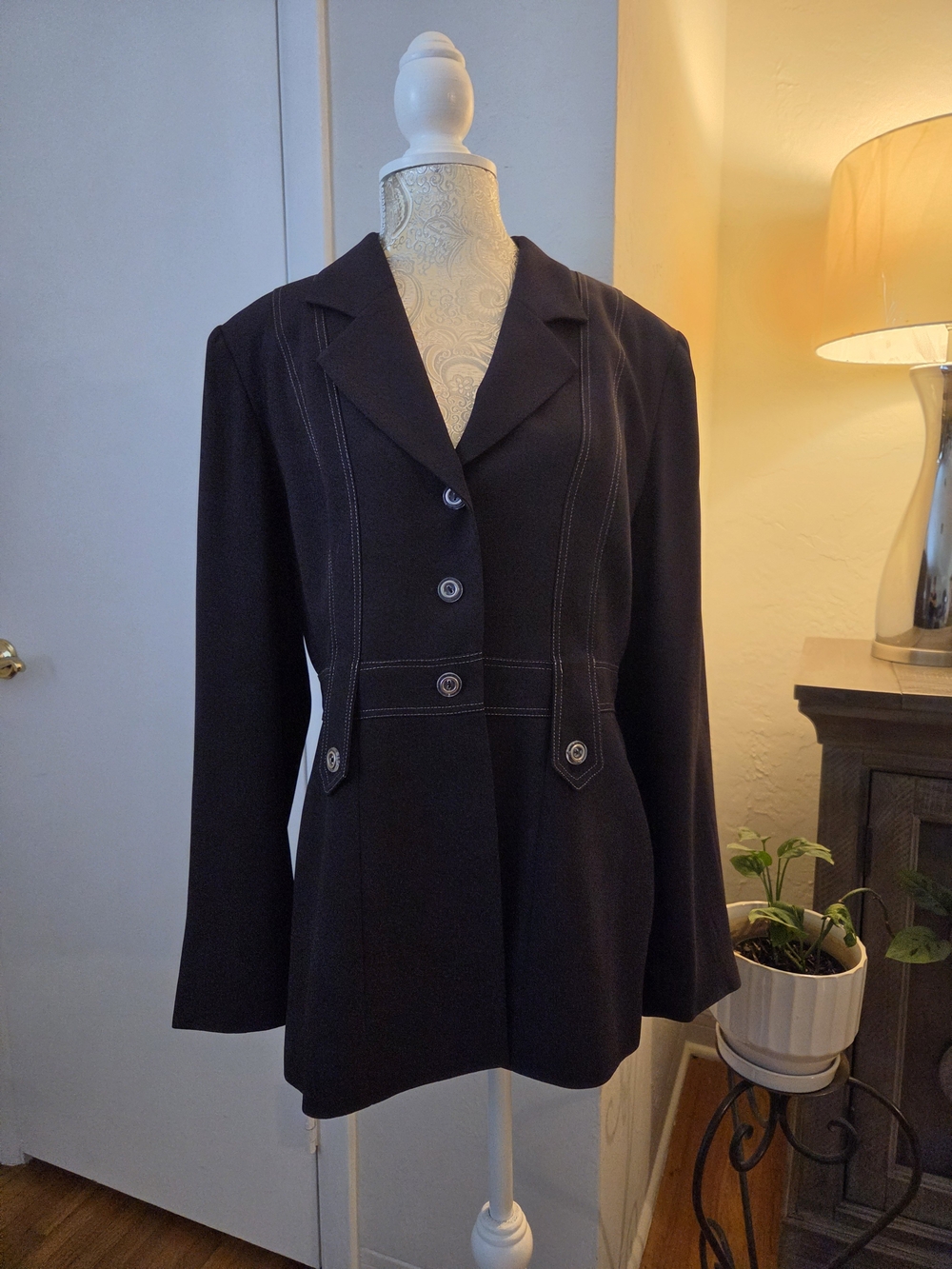 Rina Rossi Black Women's Tailored Blazer Jacket